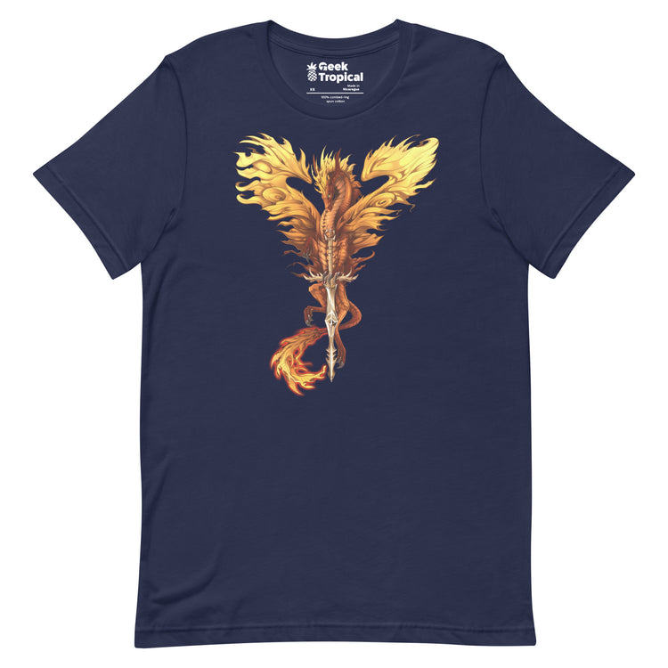 Dragonblade FLAMEBLADE T-Shirt Geek Nerd Advertise to Meta Design by Ruth Thompson Fantasy Prints