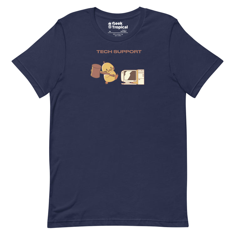 Tech Support Funny Duck Light T-Shirt Geek Nerd Advertise to Meta Animal Patterns computer print