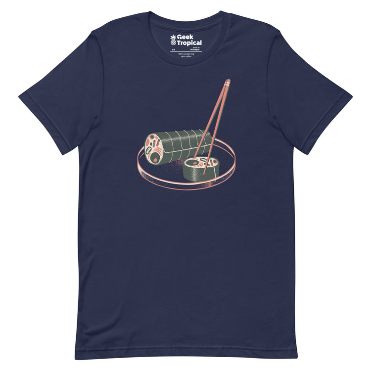 Sushi Cell Science Japanese T-Shirt Geek Nerd Advertise to Meta Design by Tobe Fonseca FLOW DESC WRITING