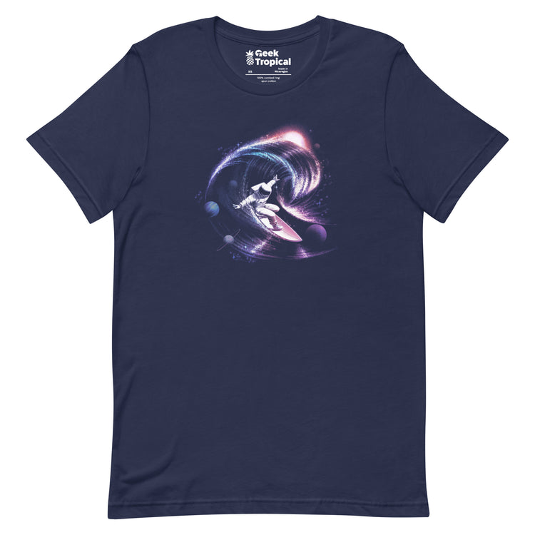 Surfing The Universe Gravity T-Shirt Geek Nerd Advertise to Meta Design by Tobe Fonseca FLOW DESC WRITING