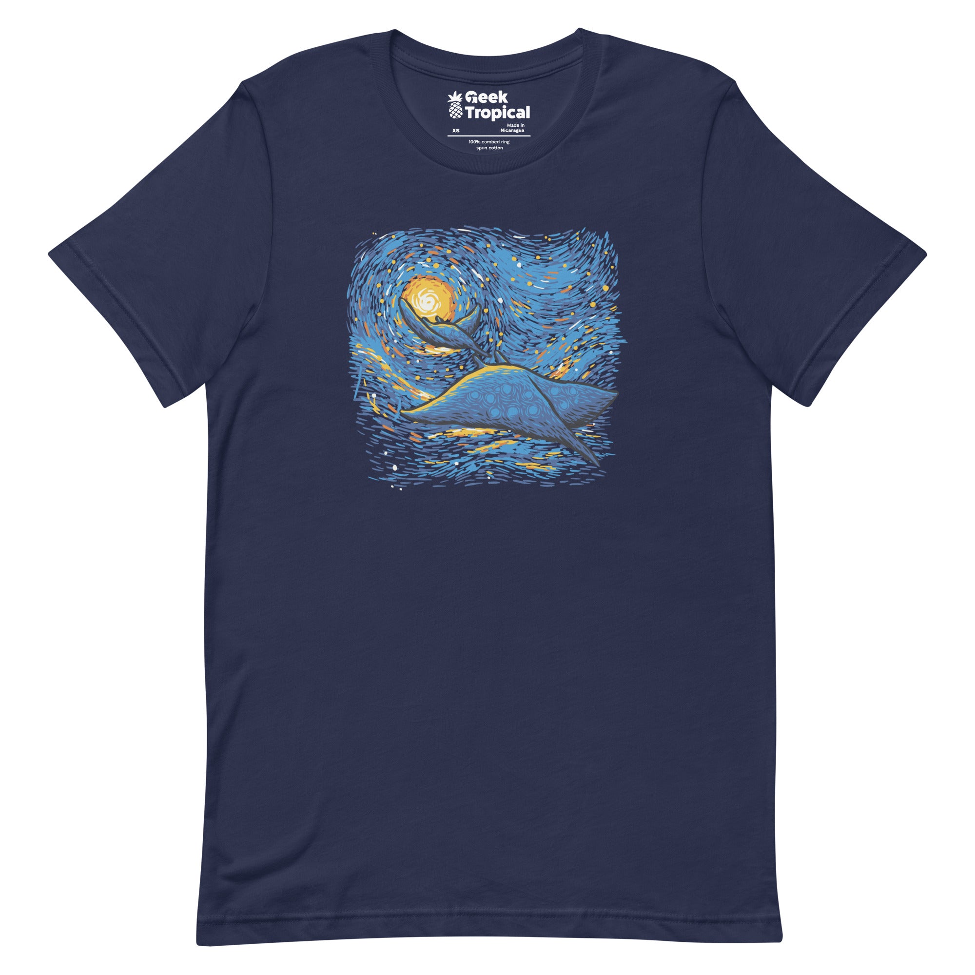 Starry Sky Sea Manta Ray T-Shirt 8