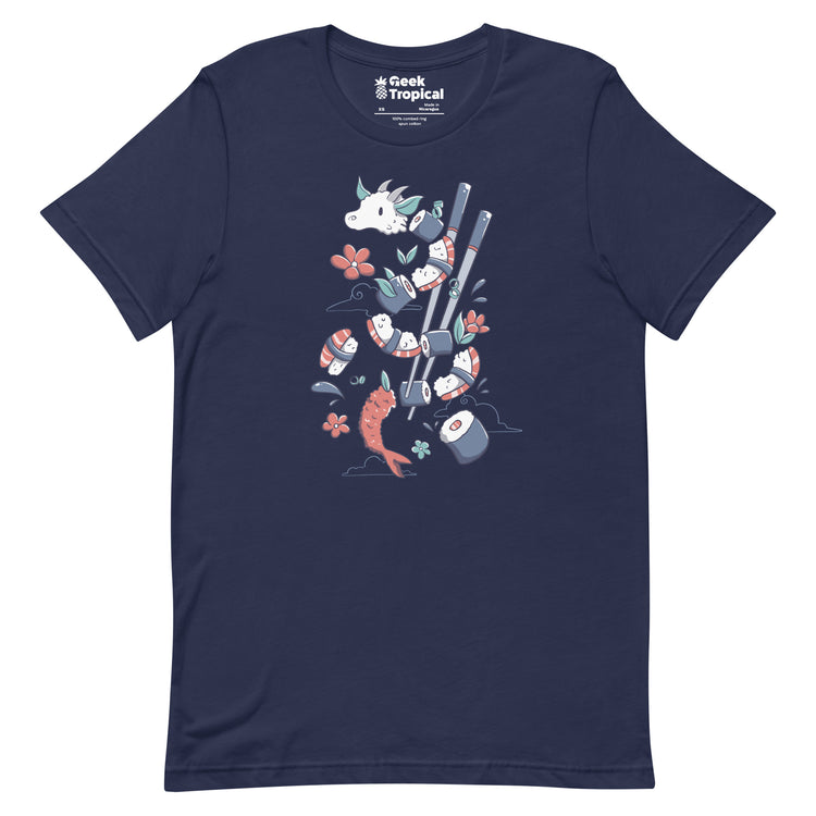 Dragonmaki Funny Sushi T-Shirt Geek Nerd Advertise to Meta Design by Tobe Fonseca Fantasy Prints
