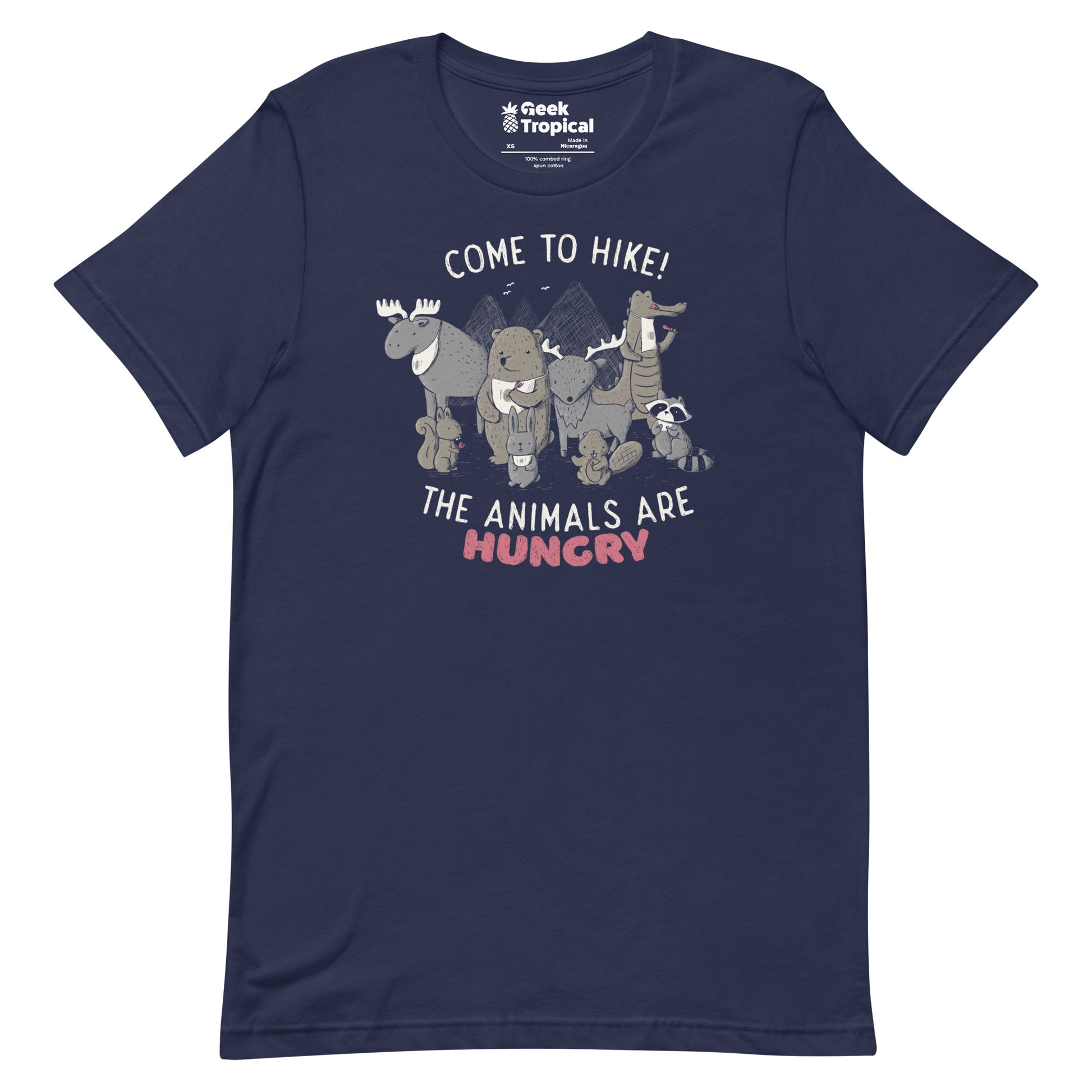 Come to Hike! The Animals Are Hungry T-Shirt Geek Nerd Advertise to Meta Design by Tobe Fonseca FLOW DESC WRITING