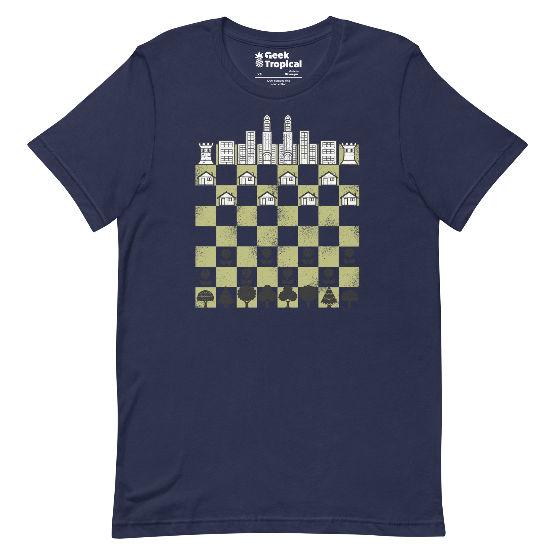 City Forest Chess Vintage Game T-Shirt Geek Nerd Advertise to Meta board game print Botany Print