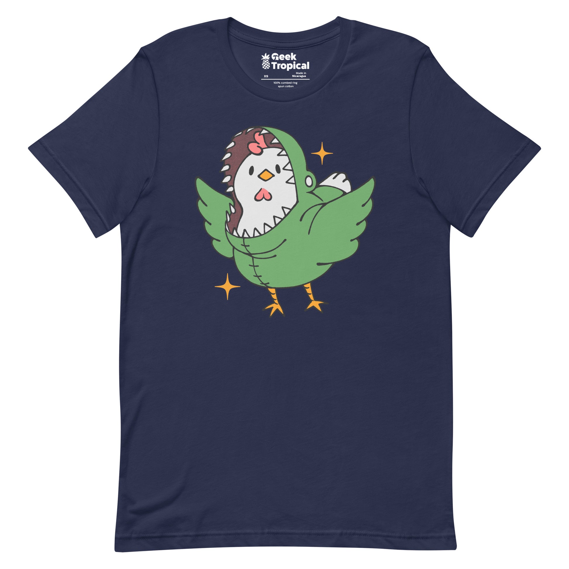 Chickenossauro Rex T-Shirt Geek Nerd Advertise to Meta Animal Patterns Design by Tobe Fonseca