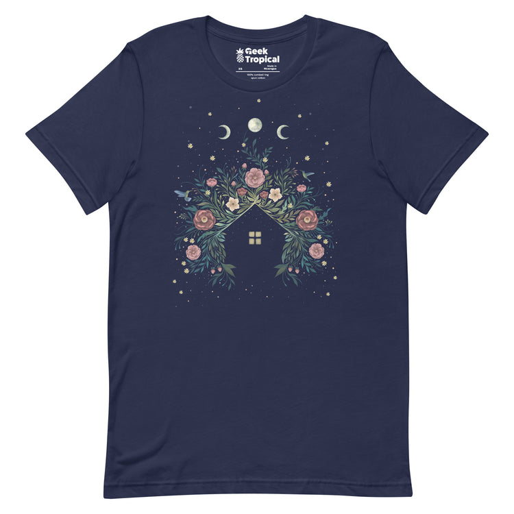 Blossom House T-Shirt Geek Nerd Advertise to Meta Botany Print Design by Episodic Drawing