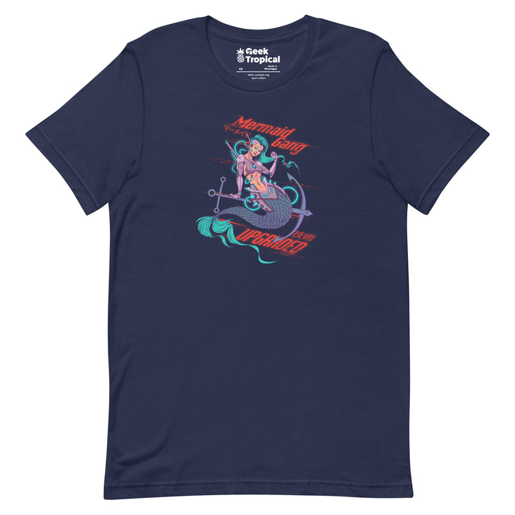 Cyberpunk Mermaid T-Shirt Geek Nerd Advertise to Meta computer print Design by Tobe Fonseca
