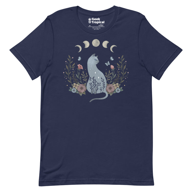 Cat On The Hill T-Shirt Geek Nerd Advertise to Meta Animal Patterns Design by Episodic Drawing