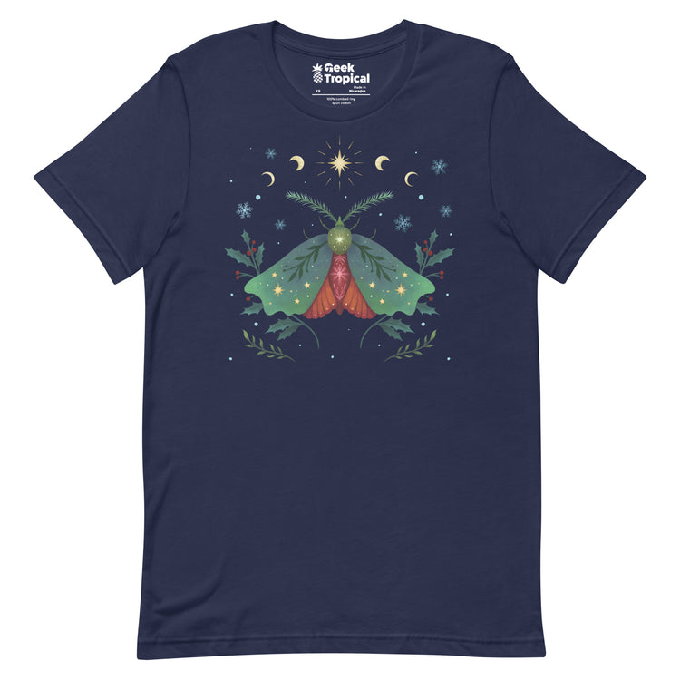Christmas Moth T-Shirt Geek Nerd Advertise to Meta Animal Patterns Christmas Print