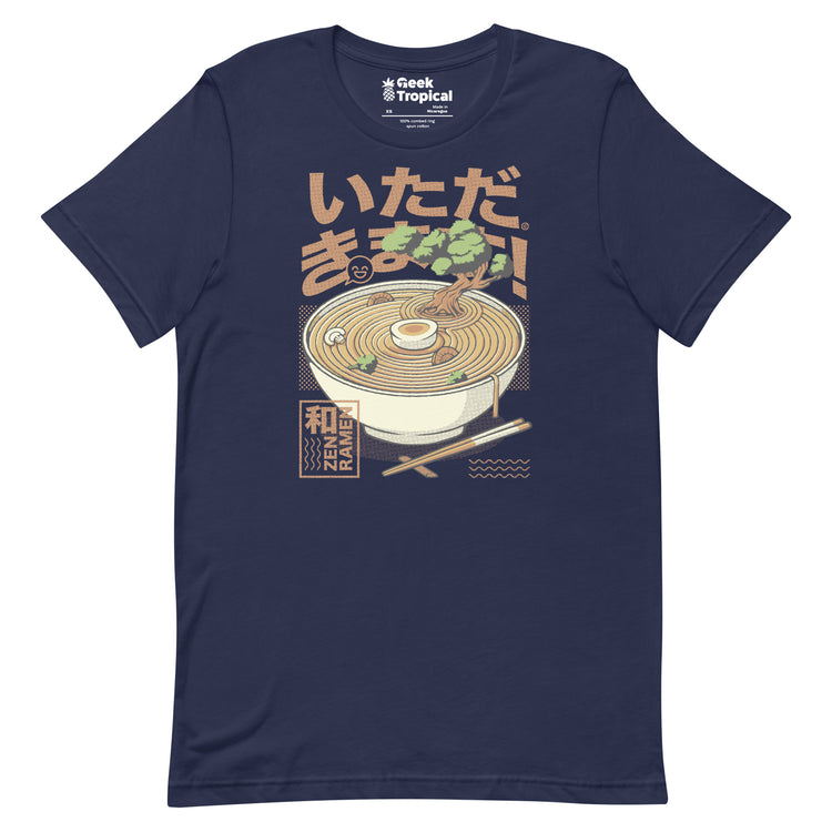 Bonsai Ramen Zen T-Shirt Geek Nerd Advertise to Meta Botany Print Design by Tobe Fonseca