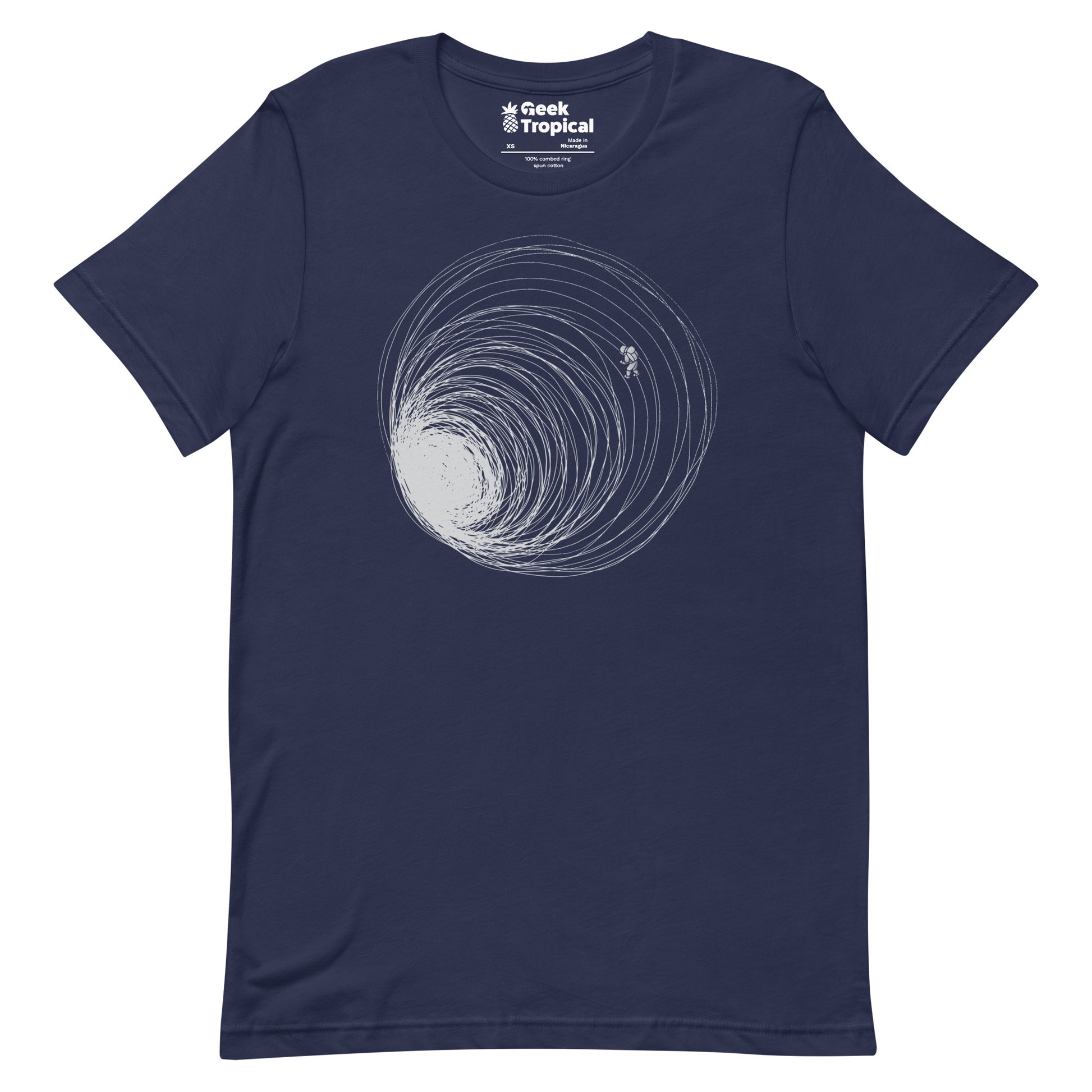 Black Hole Astronaut Lost in Space T-Shirt Geek Nerd Advertise to Meta Design by Tobe Fonseca FLOW DESC WRITING