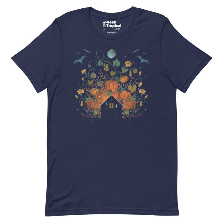 Pumpkin Rooftop T-Shirt Geek Nerd Advertise to Meta Design by Episodic Drawing FLOW DESC WRITING