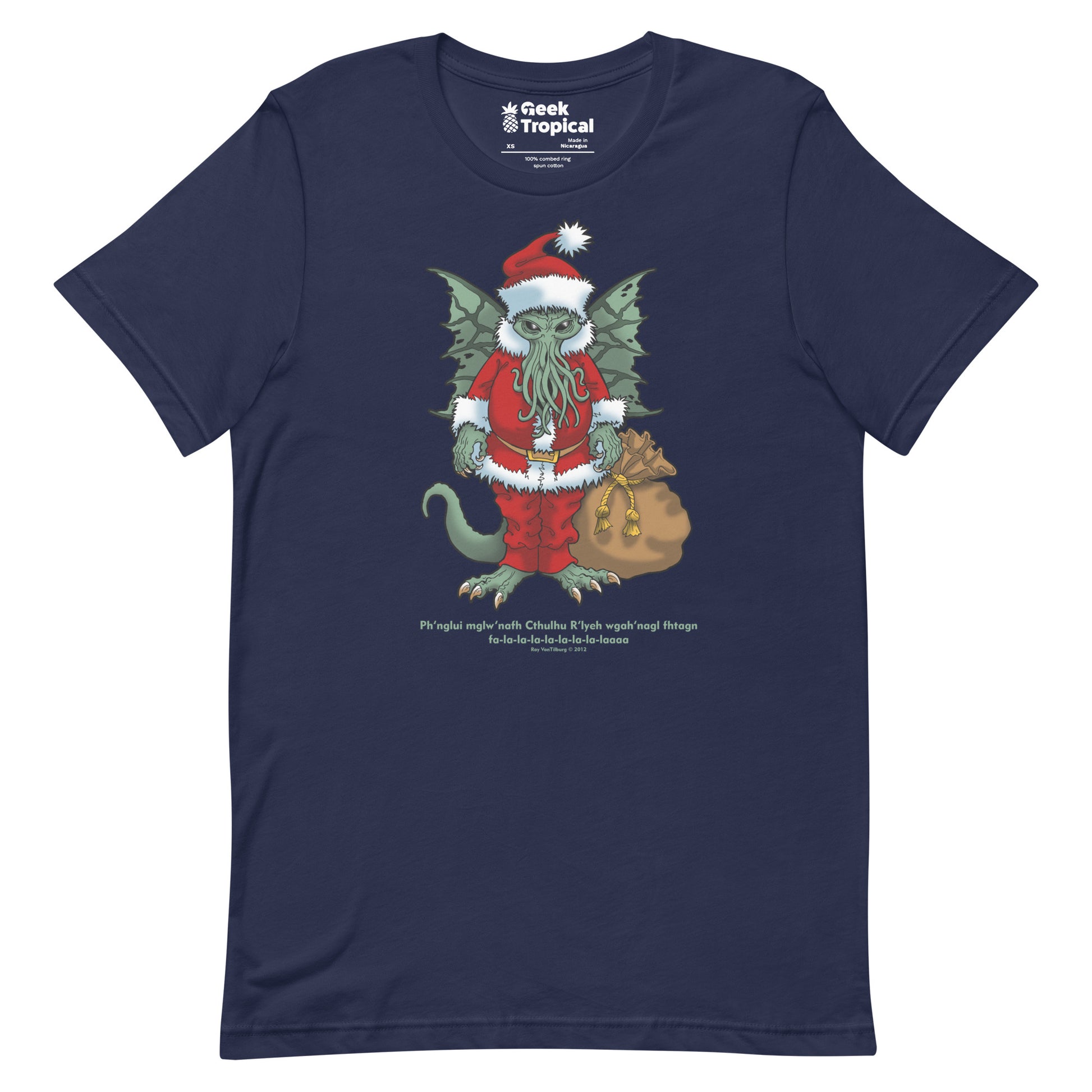 Xmas Cthulhu 2012 T-Shirt Geek Nerd Advertise to Meta Christmas Print Fantasy Prints