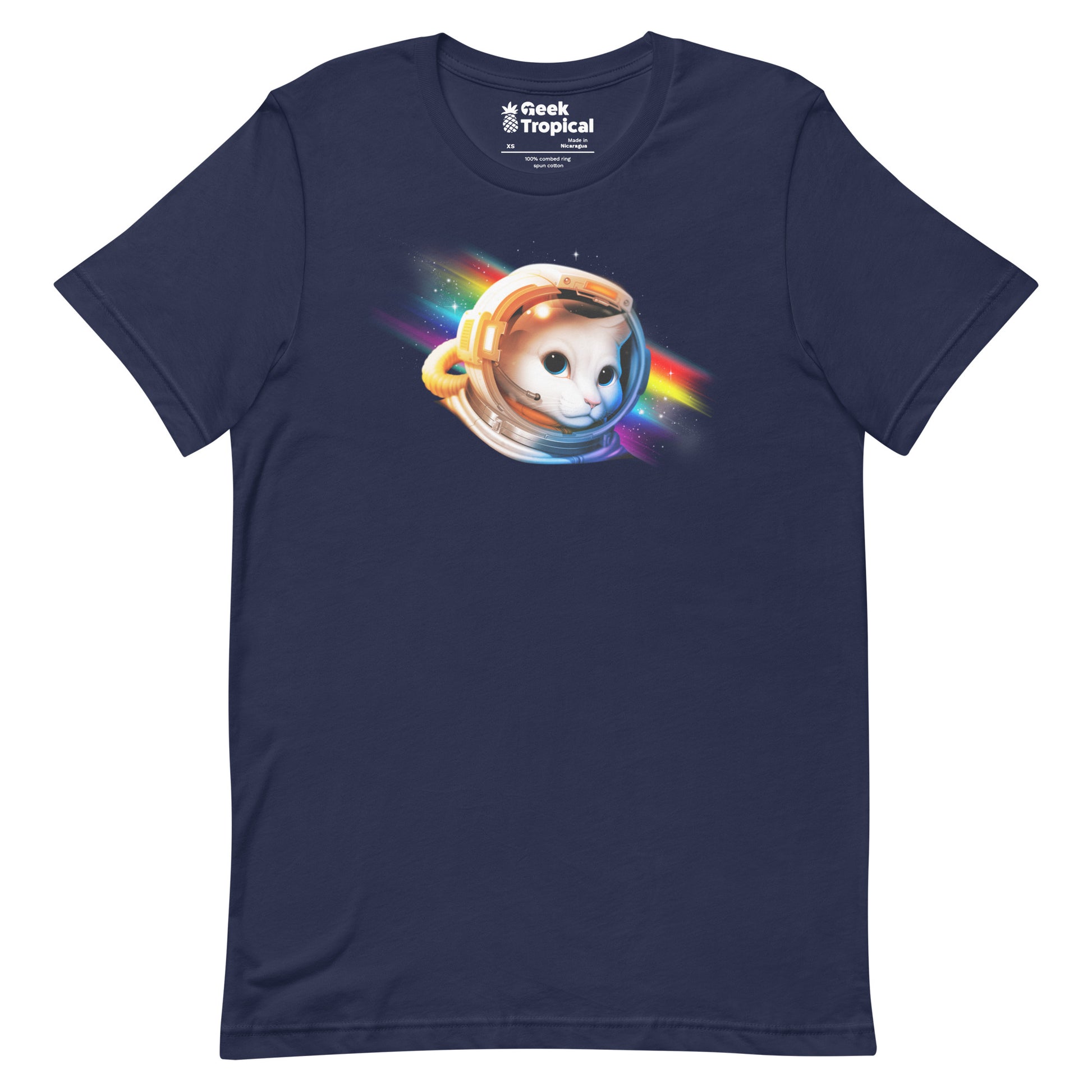 Astronaut Cat T-Shirt Geek Nerd Advertise to Meta Animal Patterns Design by Tobe Fonseca