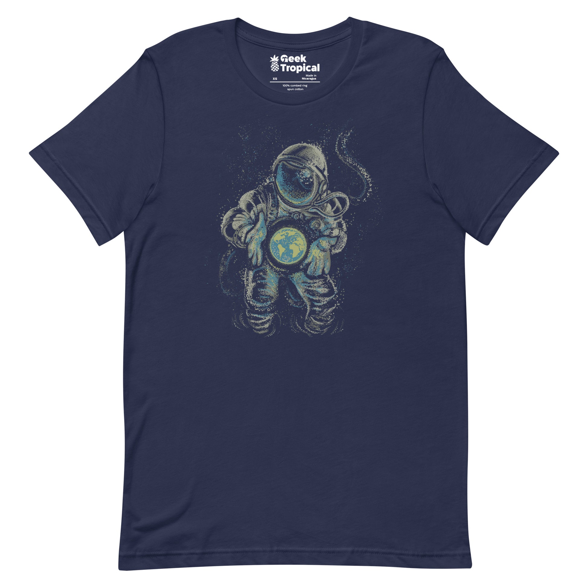 Astronaut Love Earth T-Shirt Geek Nerd Advertise to Meta Design by Tobe Fonseca FLOW DESC WRITING