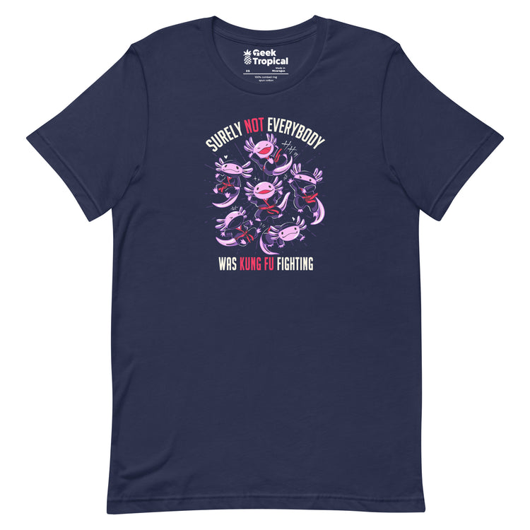 Axolotl Funny Kung Fu Fighting T-shirt Geek Nerd Animal Patterns Design by Tobe Fonseca Funny Prints