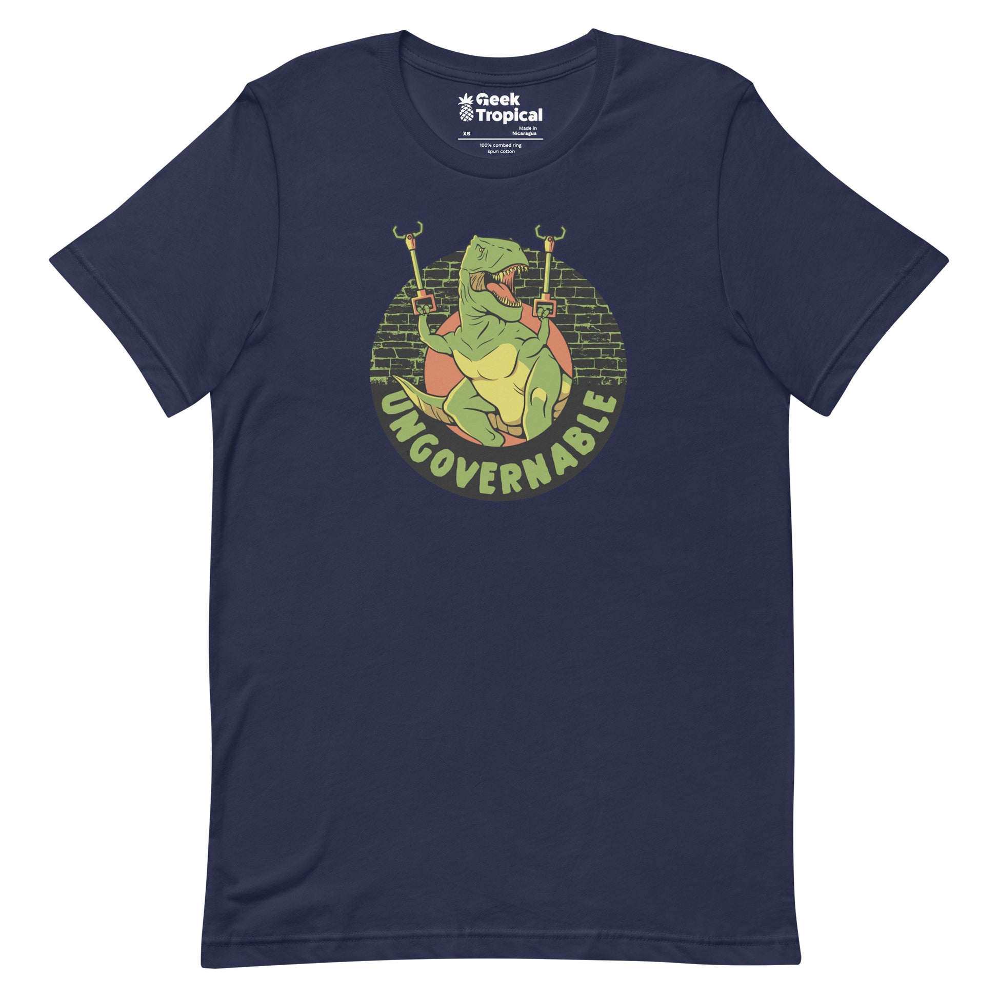 Become Ungovernable Funny Dinosaur T-Shirt Geek Nerd Advertise to Meta Animal Patterns Design by Tobe Fonseca