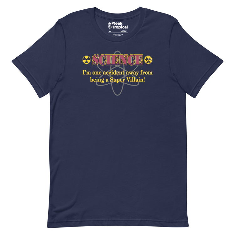 Science Super Villain T-Shirt Geek Nerd Advertise to Meta FLOW DESC WRITING Funny Prints