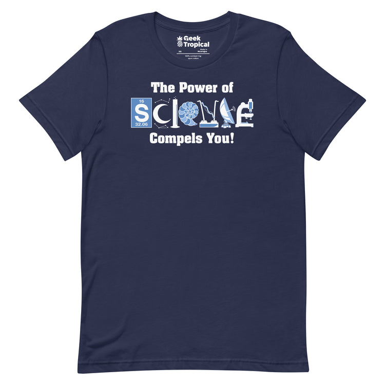 Power of Science T-Shirt Geek Nerd Advertise to Meta FLOW DESC WRITING Off World Designs