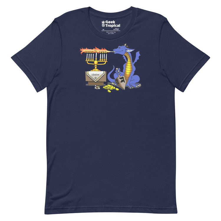 Menorah Dragon T-Shirt Geek Nerd Advertise to Meta Christmas Print Fantasy Prints