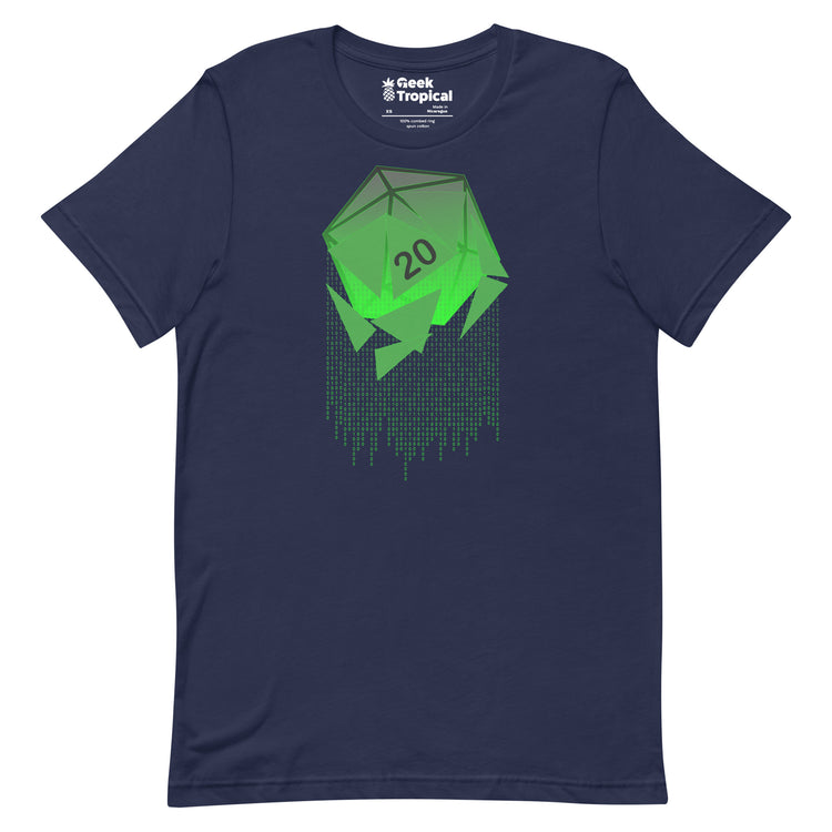 Matrix D20 T-Shirt Geek Nerd Advertise to Meta board game print computer print