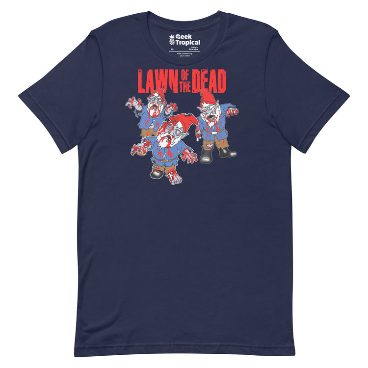 Lawn of the Dead T-Shirt Geek Nerd Advertise to Meta Fantasy Prints FLOW DESC WRITING