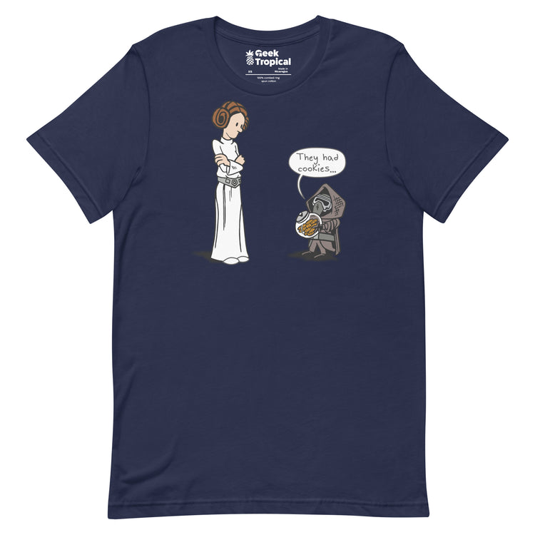 Darkside Cookies T-Shirt Geek Nerd Advertise to Meta Fantasy Prints FLOW DESC WRITING