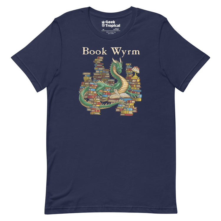 Book Wyrm T-Shirt Geek Nerd Advertise to Meta Book Prints Fantasy Prints