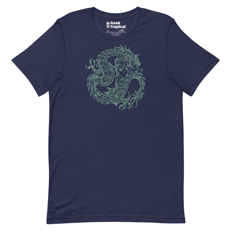 Ancient Dragon T-Shirt Geek Nerd Advertise to Meta Fantasy Prints FLOW DESC WRITING