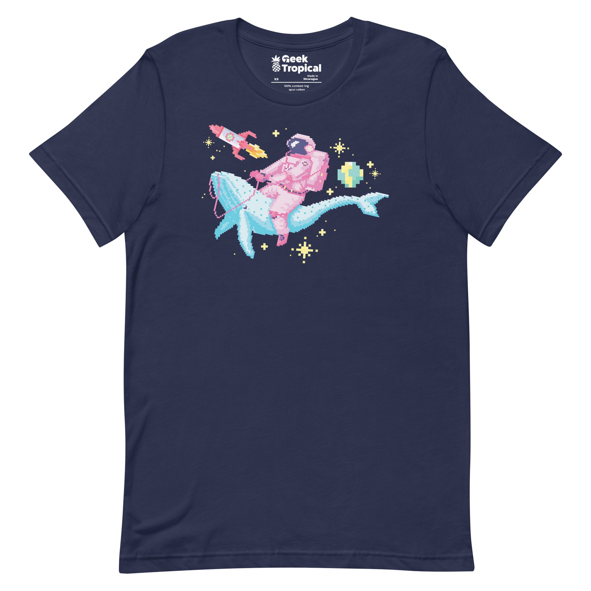 Astronaut Riding Space Whale T-Shirt 7