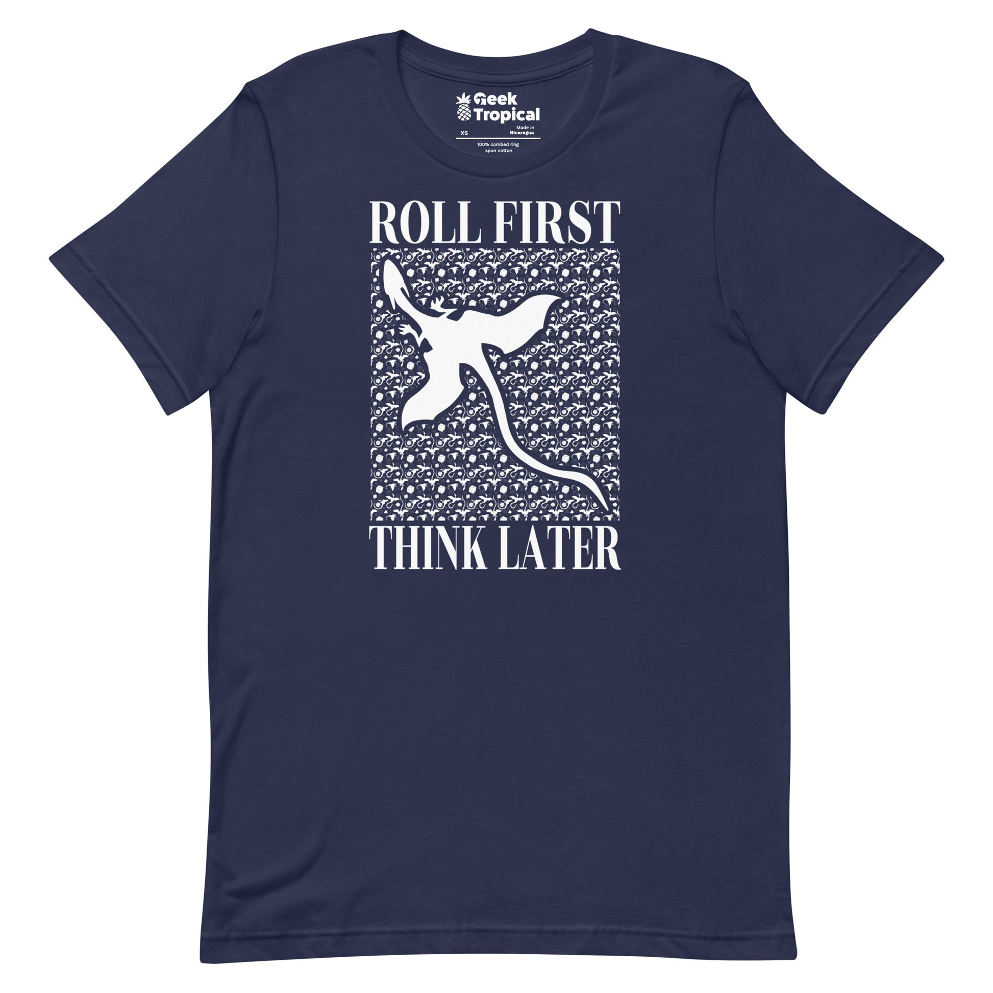 Roll First Think Later Dnd Dragons T-Shirt 7