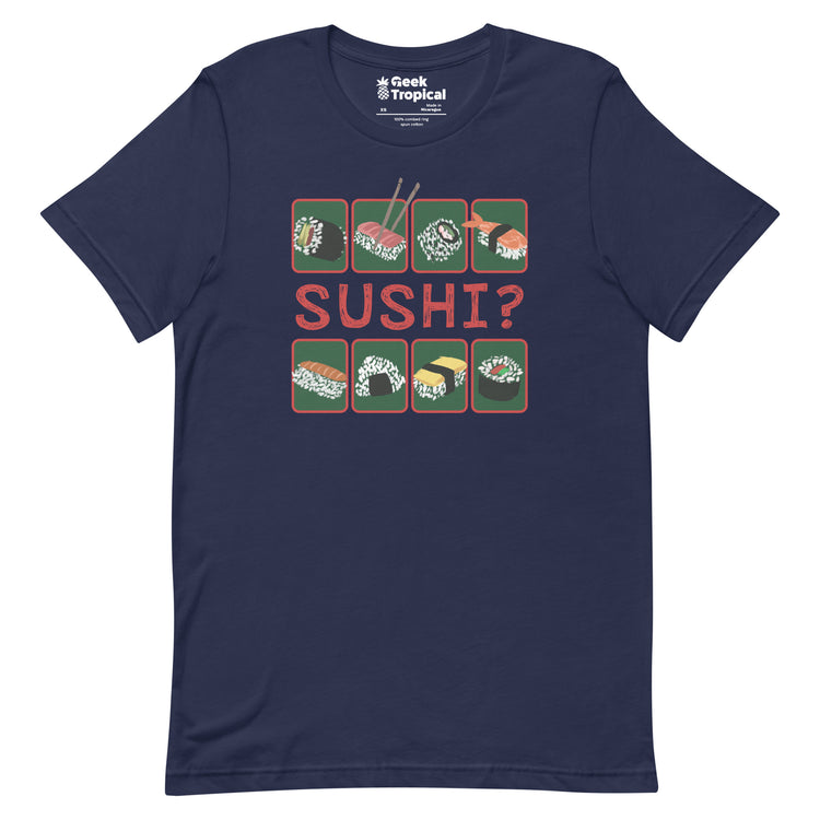 Sushi T-Shirt Geek Nerd Advertise to Meta Design by Claire Murphy Elle
