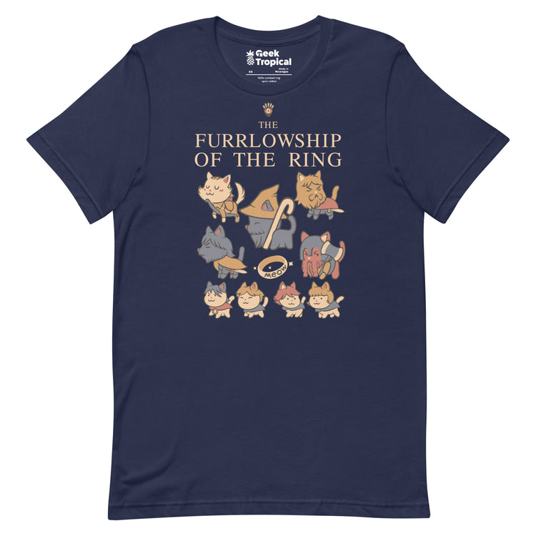 The Furrlowship of the Ring T-Shirt Geek Nerd Advertise to Meta Animal Patterns Book Prints