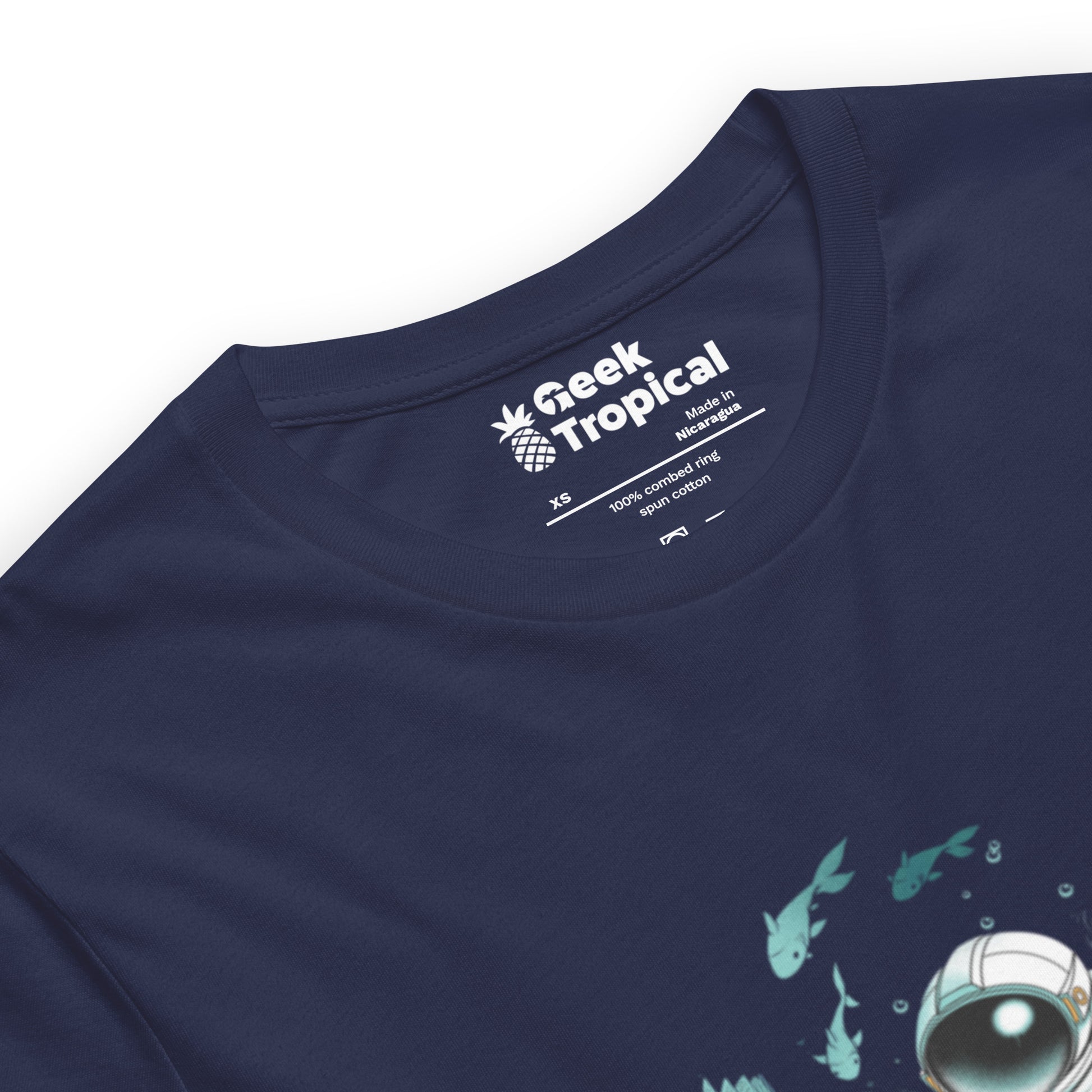 Cosmonaut Reader Under The Sea T-Shirt Geek Nerd Book Prints Design by Tobe Fonseca Marine biology