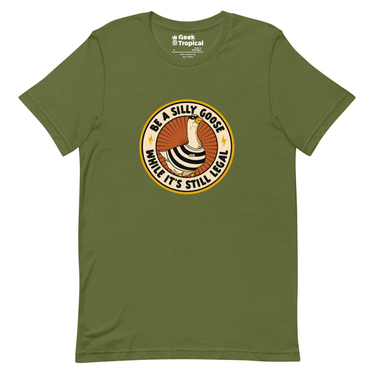 Be A Silly Goose While Legal T-Shirt Geek Nerd Animal Patterns Design by Tobe Fonseca FLOW DESC WRITING