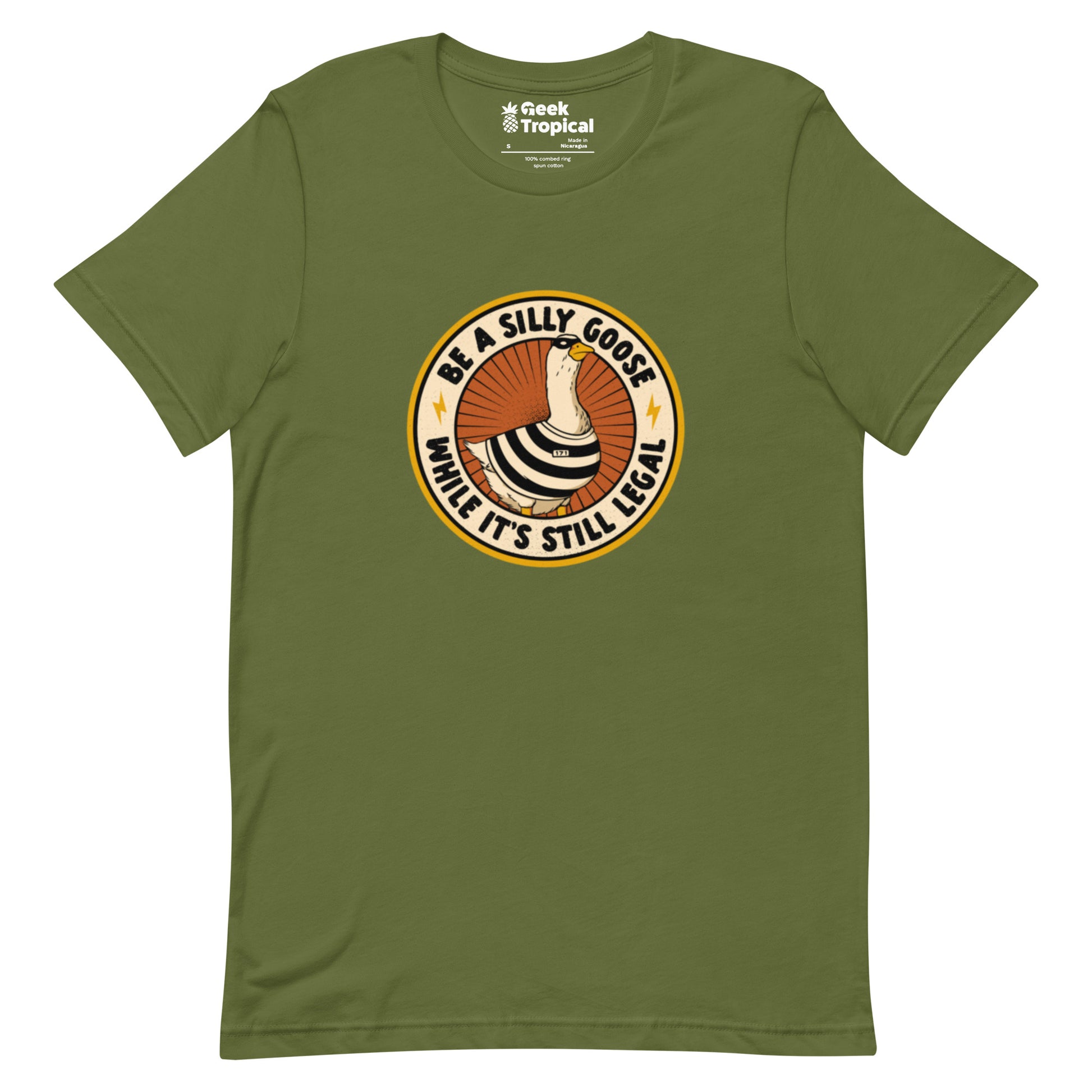 Be A Silly Goose While Legal T-Shirt Geek Nerd Animal Patterns Design by Tobe Fonseca FLOW DESC WRITING