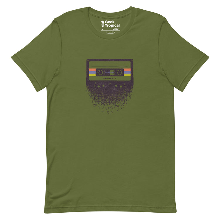 Cassette Musical Notes T-Shirt Geek Nerd Design by Tobe Fonseca FLOW DESC WRITING music print