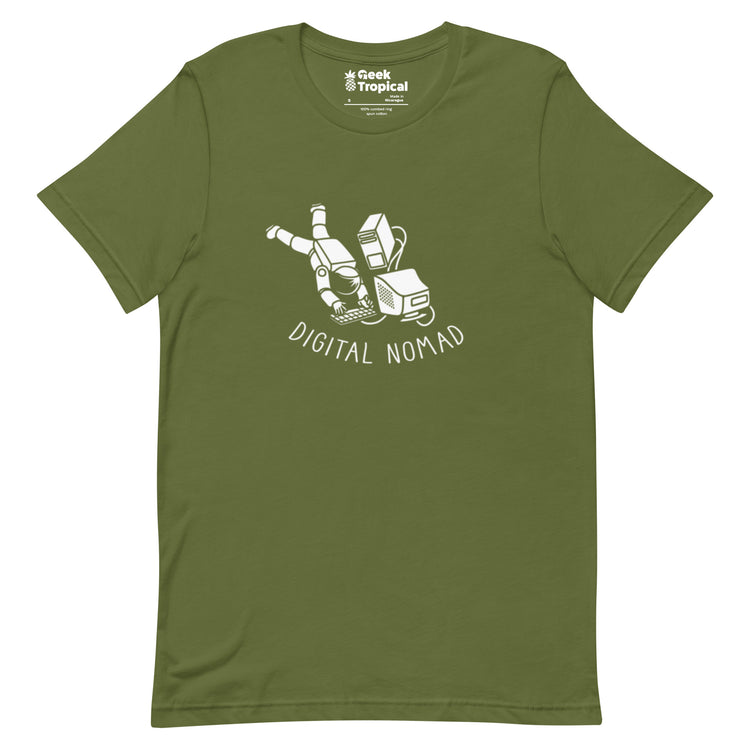 Digital Nomad Astronaut T-Shirt Geek Nerd computer print Design by Tobe Fonseca FLOW DESC WRITING
