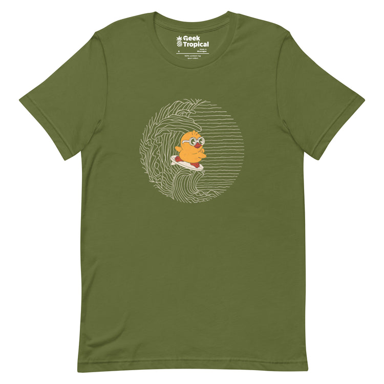 Duck Kanagawa Wave T-Shirt Geek Nerd Animal Patterns Design by Tobe Fonseca FLOW DESC WRITING