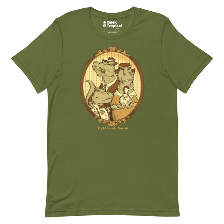 T - rex Family Portrait T-Shirt Geek Nerd
