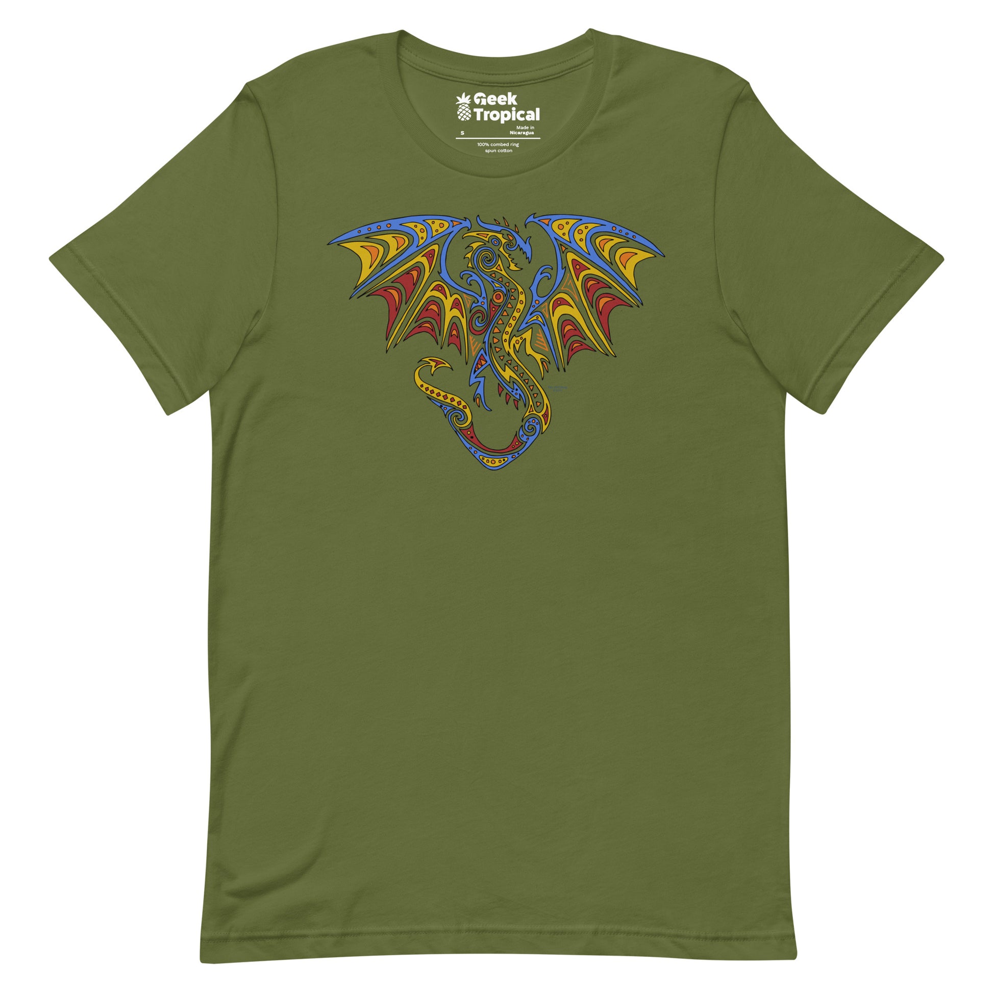 Tribal dragon 2014 t-shirt Geek Nerd Advertise to Meta Fantasy Prints FLOW DESC WRITING