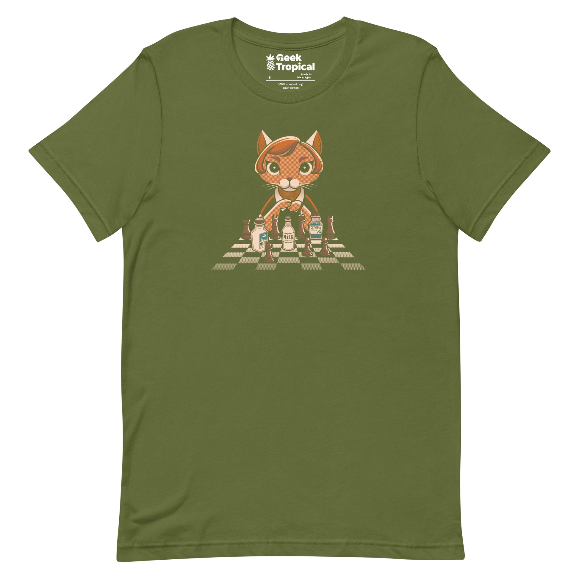 The Cat's Gambit T-Shirt Geek Nerd Advertise to Meta Animal Patterns board game print