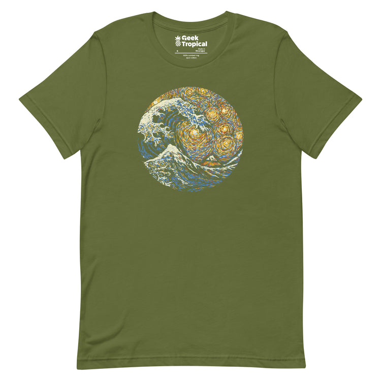 Kanagawa Wave The Starry Night T-Shirt Geek Nerd Advertise to Meta Design by Tobe Fonseca FLOW DESC WRITING