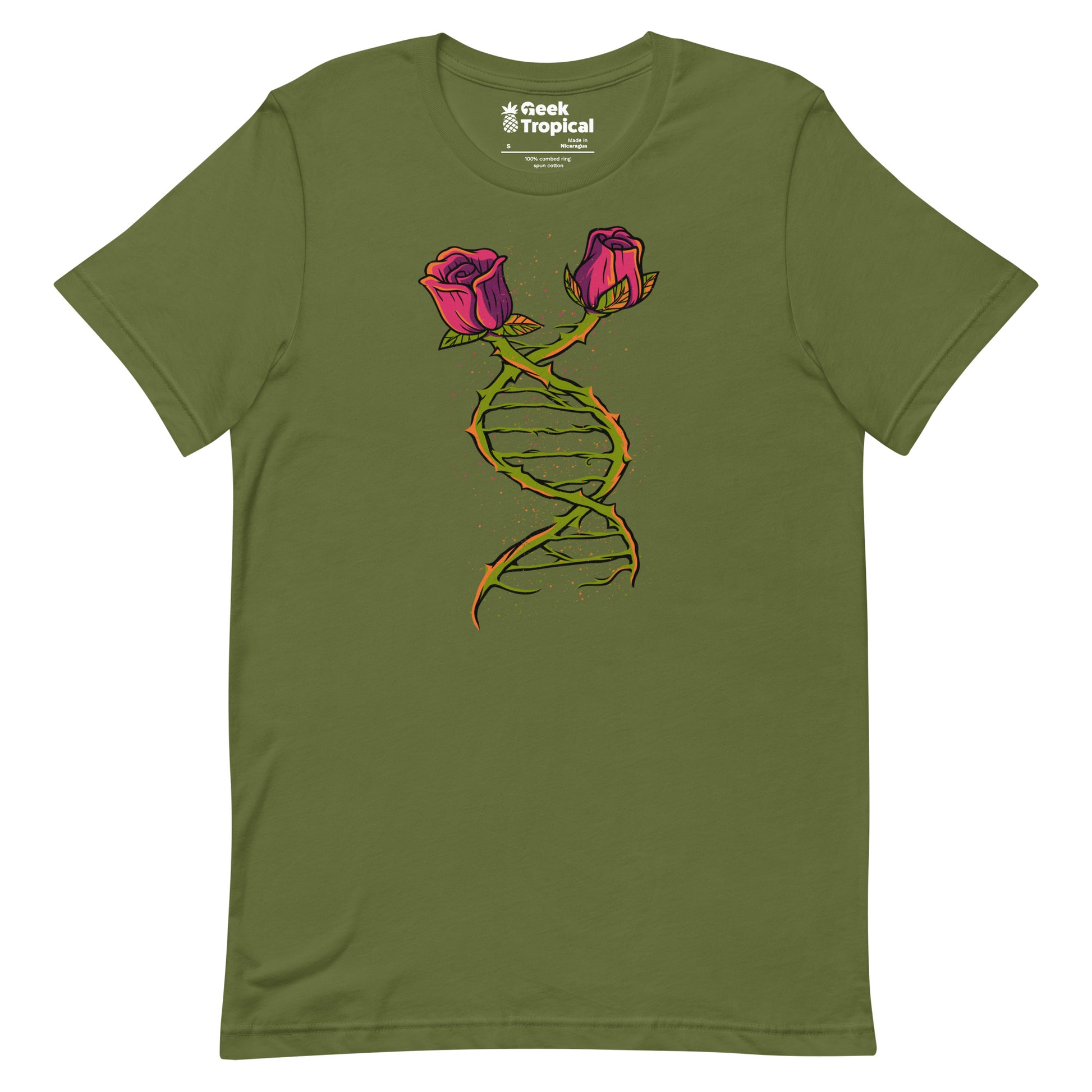 Flower DNA T-Shirt Geek Nerd Advertise to Meta Botany Print Design by Tobe Fonseca