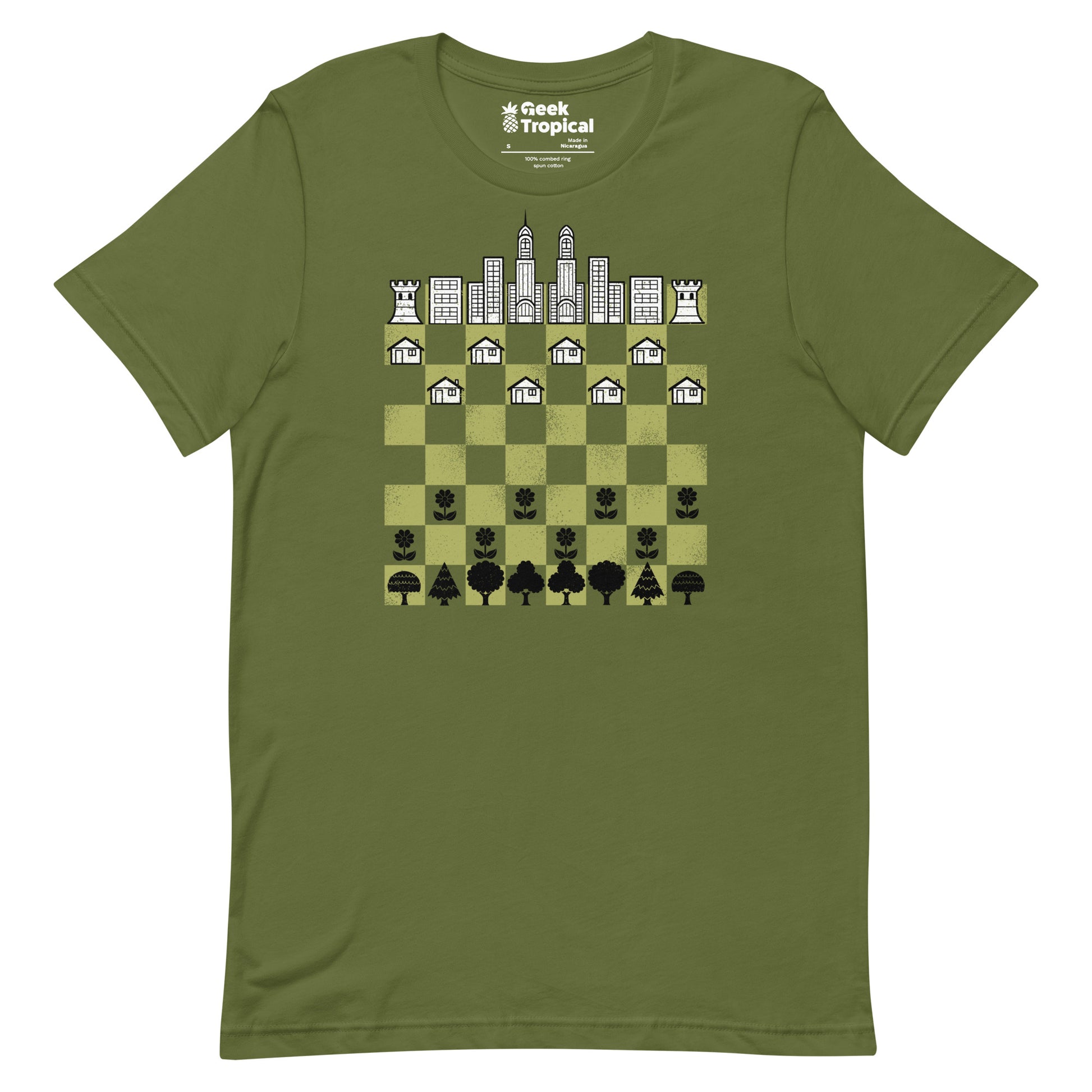 City Forest Chess Vintage Game T-Shirt Geek Nerd Advertise to Meta board game print Botany Print