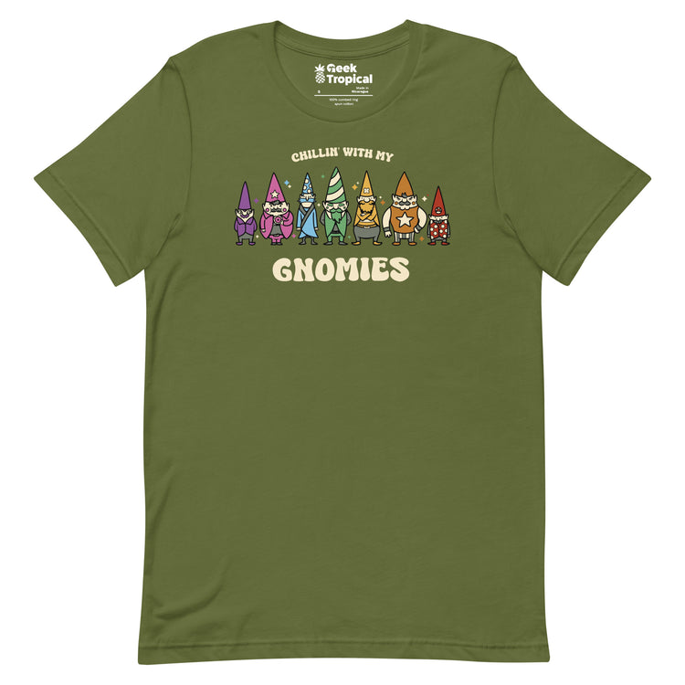 Chillin With My Gnomies T-Shirt Geek Nerd Advertise to Meta Christmas Print Design by Tobe Fonseca