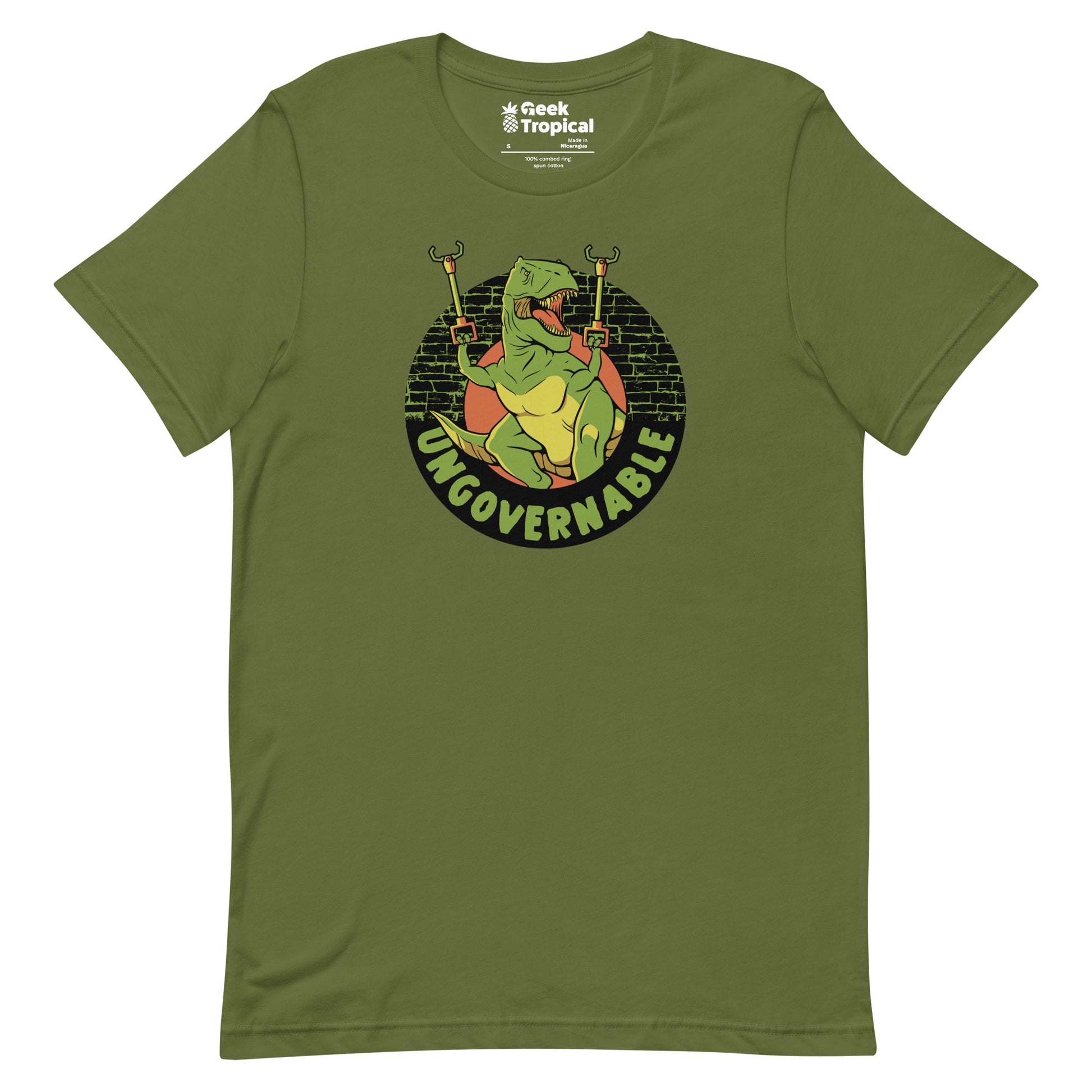 Become Ungovernable Funny Dinosaur T-Shirt Geek Nerd Advertise to Meta Animal Patterns Design by Tobe Fonseca