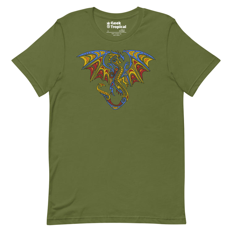 Tribal Dragon T-Shirt Geek Nerd Advertise to Meta Animal Patterns Fantasy Prints