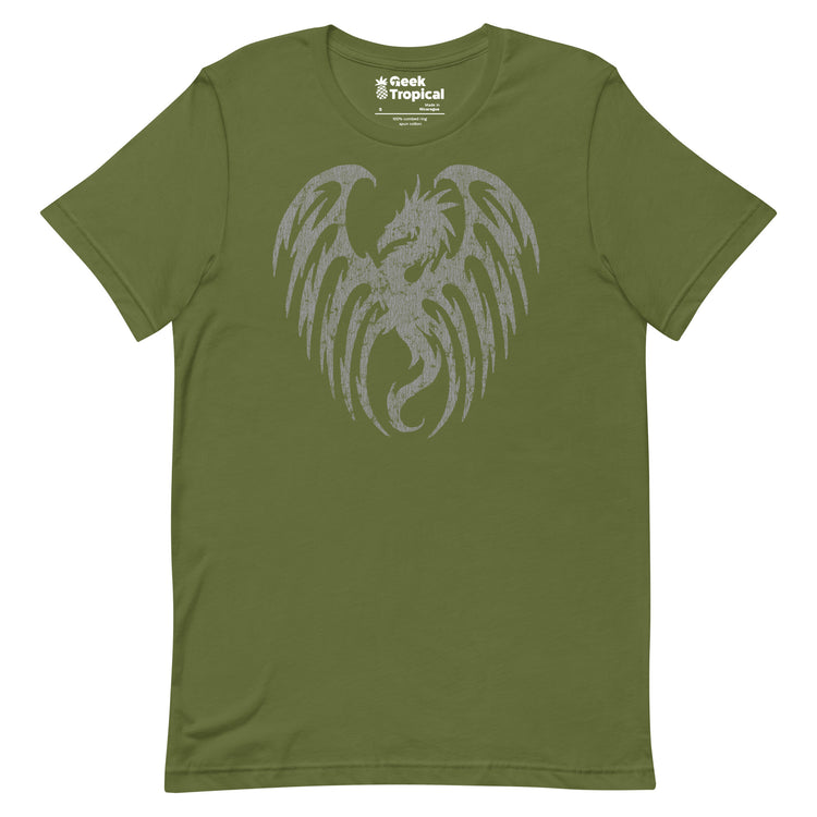 Oversized Dragon Shadow T-Shirt Geek Nerd Advertise to Meta Fantasy Prints FLOW DESC WRITING