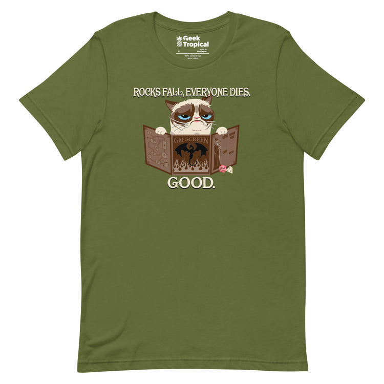 Grumpy Cat GM T-Shirt Geek Nerd Advertise to Meta Animal Patterns dnd & rpg print